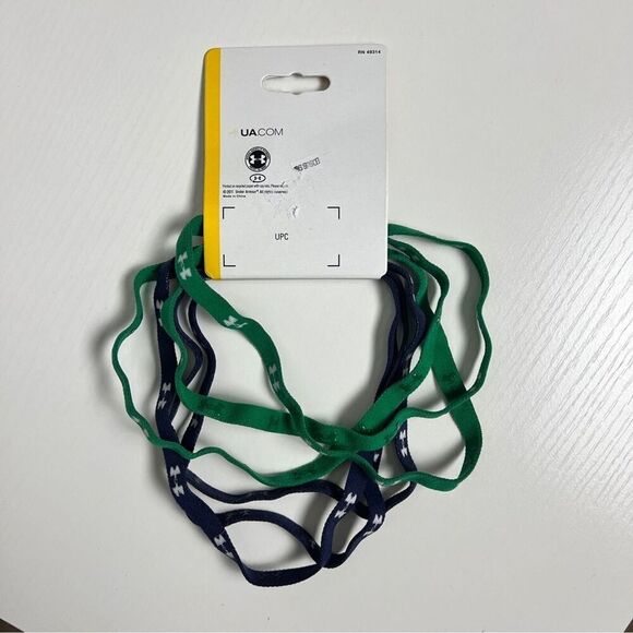Under Armour Green & Blue Mini Headbands Soft Ultra Comfortable Elastic (568) - Picture 2 of 3